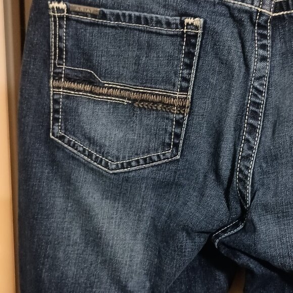 Ariat M4 Low Rise Boot Western Blue Denim Jeans Mens Size 38x36 - Picture 15 of 16